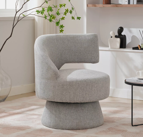 Wygodny fotel wypoczynkowy obrotowy szary do 100 kg na Arena.pl