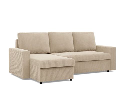 Narożnik do salonu, BLOM, sztruks, 231x140x92 cm, beżowy | TYLETEGOTU na Arena.pl