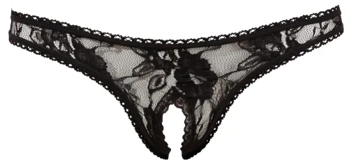 cottelli lingerie stringi koronkowe z otwartą konstrukcją czarne m na Arena.pl