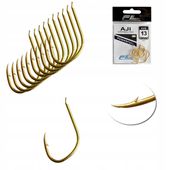 Zestaw Haczyków Haczyki FL AJI nr 13 złote- 10 szt
