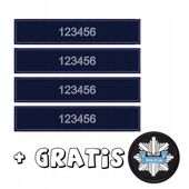 Identyfikator policyjny, Numer identyfikacyjny Policja z rzepem haftowany