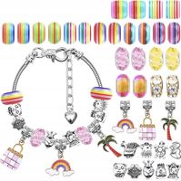 ZESTAW DO ROBIENIA BRANSOLETEK BIŻUTERI NASZYJNIK KORALIKI CHARMS ZAWIESZKI