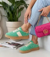 Zielone Skórzane Sneakersy Na Platformie Filippo 39