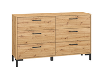 Komoda z Szufladami 6SZ 138 cm Dąb Artisan NIVA ML