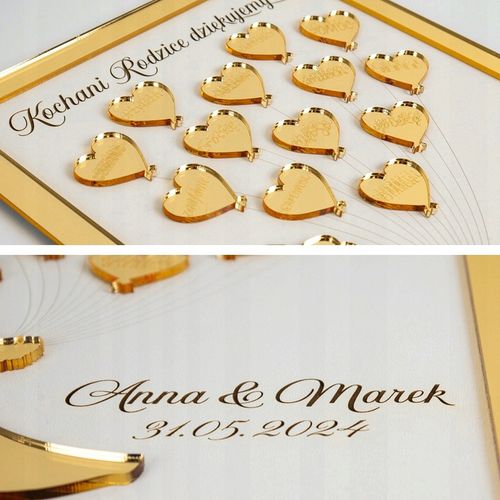 Podziękowania DLA RODZICÓW Mamy Taty Ślub Wesele w Ramce Złote Lustro 3D na Arena.pl