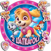 OPŁATEK NA TORT 20CM - PSI PATROL SKYE SKY + IMIĘ + GRATIS! 15CM 18CM