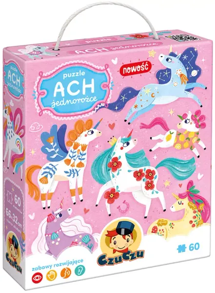 Puzzle 60 elementów. CzuCzu. Ach Jednorożce zdjęcie 1