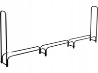 STOJAK NA DREWNO OPAŁOWE KOMINKOWE METALOWY CZARNY MAT 300x25x115cm 600kg