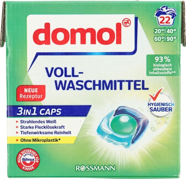 DOMOL KAPSUŁKI DO PRANIA BIAŁEGO 22 SZT zdjęcie 1