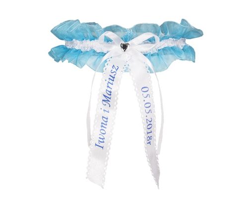 PODWIĄZKA ślubna Podwiązki ślub NADRUK imiona data na Arena.pl