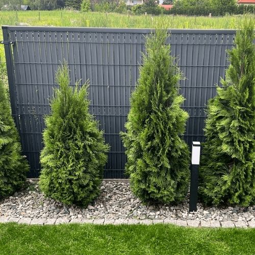 BRĄZOWA OSŁONA NA PŁOT LISTWY NA OGRODZENIE PANELE LAMELE 122X250CM na Arena.pl