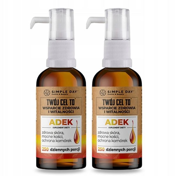 ADEK WITAMINA KROPLE A + D3 + E + K2 MK-7 | 250 PORCJI DZIENNYCH zdjęcie 1