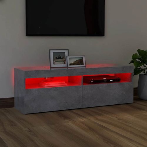 Szafka pod TV z oświetleniem LED, szarość betonu, 120x35x40 cm na Arena.pl