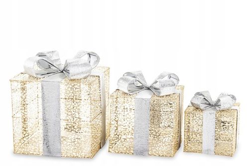 Ozdoba Prezenty zestaw 3 szt. LED Figurka świetlna świąteczna prezentowy na Arena.pl