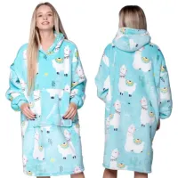 KOC BLUZA OVERSIZE CIEPŁA 2W1 GRUBA XXL FUTRZAK KOCOBLUZA PREZENT URODZINY