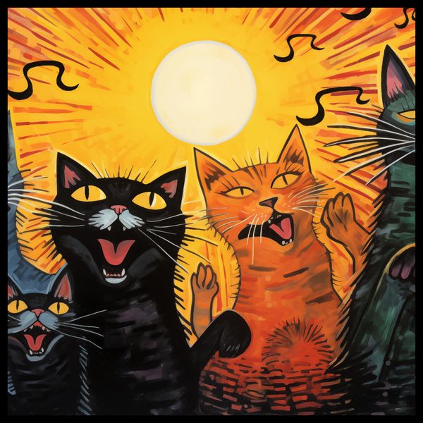 Plakat 80x80cm Kocie Koncertowanie zdjęcie 2
