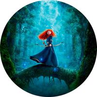 Opłatek na tort Urodziny Merida Waleczna Postać