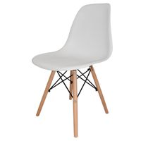 Białe krzesło skandynawskie stylowe do salonu kuchni i biura