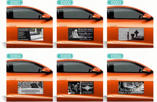 Magnes na samochód reklama magnetyczna 60x30 cm APARTAMENTY DO WYNAJĘCIA na Arena.pl