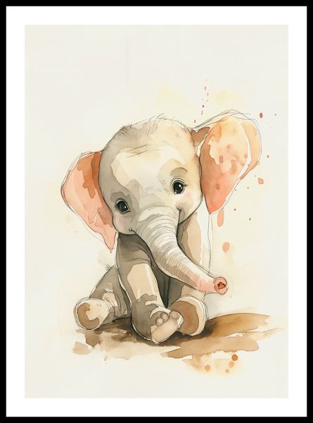Plakat 42x59,4cm Siwy Słonik zdjęcie 3