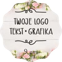 Naklejki z LOGO firmy ETYKIETY REKLAMOWE z twoim nadrukiem 90 mm 100 sztuk