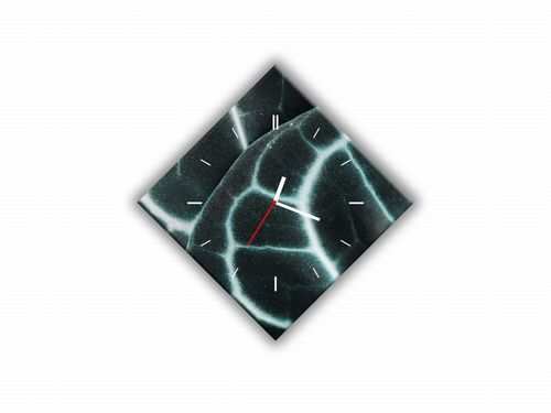 ZEGAR SZKLANY ROMB - Ciemne liście na Arena.pl