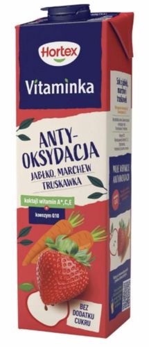 HORTEX SOK VITAMINKA 1L MARCHEW JABŁKO TRUSKAWKA W KARTONIE na Arena.pl