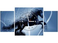 80X40CM ZEGAR NIEBIESKI KOŃ GMENTARYZACJA JAKUB BANAŚ OBRAZ