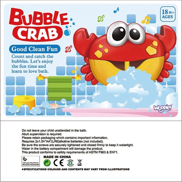 WOOPIE BABY Zabawka do Kąpieli Krab do Robienia Piany z Melodią zdjęcie 5