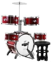 5-Bębnowa Perkusja Dla Dzieci 5+ Instrument Muzyczny Stołek + Talerz + 2