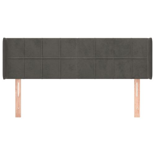 Zagłówek uszak, ciemnoszary, 147x16x78/88 cm, aksamit na Arena.pl