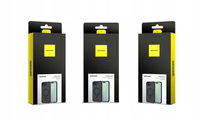 Spacecase Hybrid Mag Iphone 16E Black zdjęcie 10