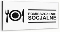 Tabliczka informacyjna BIAŁA dibond POMIESZCZENIE SOCJALNE NADRUK UV