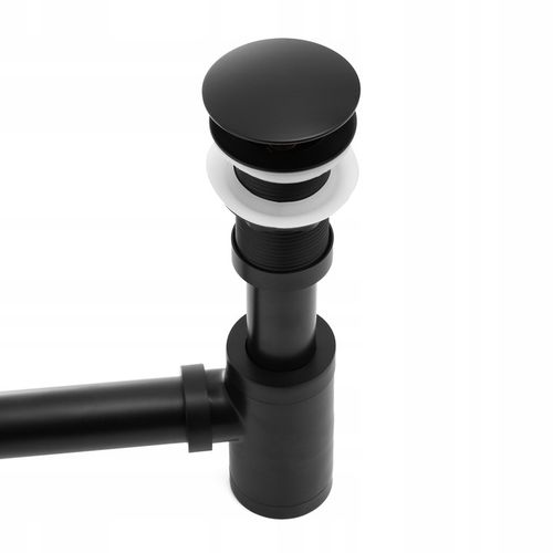 Korek klik klak czarny automatyczny bez przelewu z syfonem do umywalki YOKA na Arena.pl