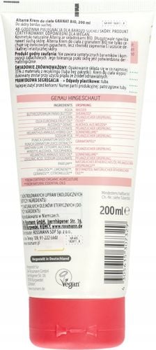 ALTERRA KREM DO CIAŁA GRANAT 200 ML na Arena.pl