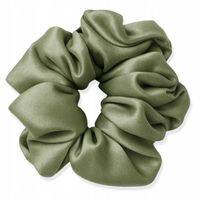 Jedwabna gumka do włosów Scrunchie 100% naturalny jedwab Pistacjowa