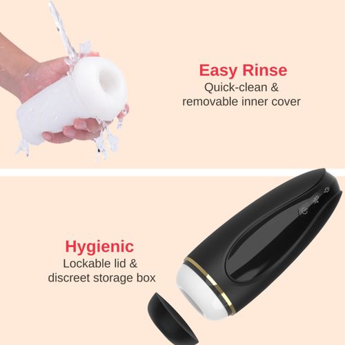 Masturbator - Nappex™ Branco Black - Premium Mastubators (10 Languages na Arena.pl