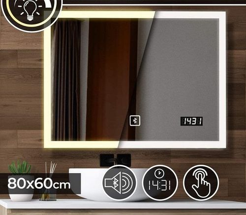 Aquamarin Lustro łazienkowe z oświetleniem LED, 80 x 60 cm na Arena.pl