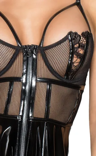 noir handmade sukienka krotka xl błyszcząca z połprzezroczystą gorą na Arena.pl