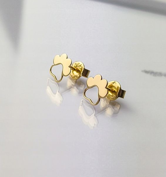 Złote kolczyki łapki - pr.585 zdjęcie 1