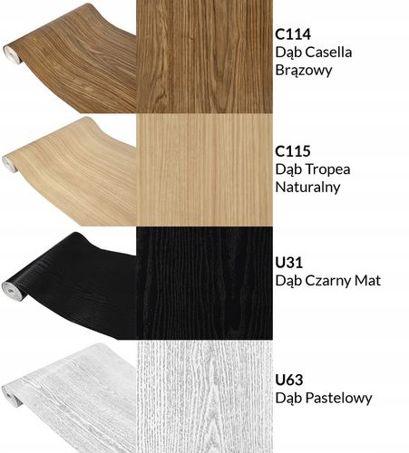 Okleina Drewnopodobna DĄB Folia Meblowa Klejowa 90x210cm Wzory Do na Arena.pl