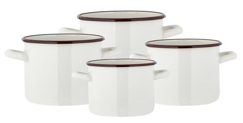 KOMPLET GARNKI indukcja emalia ELO-POL BASIC 4 el. na Arena.pl