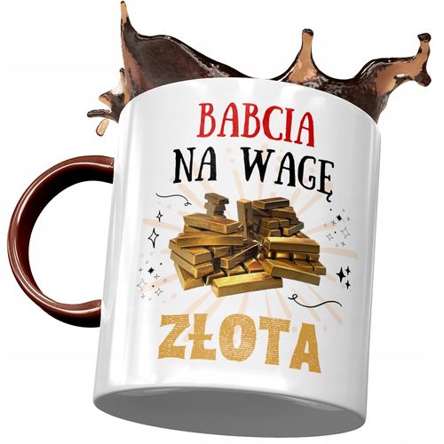 Kubek Bordowy Dla Babci Babuni Na Dzień Babci Z Nadrukiem Ze Zdjęciem na Arena.pl