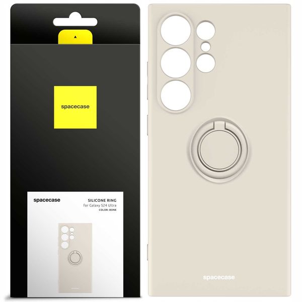 Spacecase Silicone Ring Galaxy S24 Ultra bone zdjęcie 1