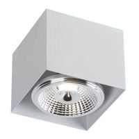 Natynkowa LAMPA sufitowa YATOMI 7133 Shilo regulowana OPRAWA kwadratowa SPOT metalowa kostka cube biała