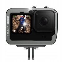 RAMKA OBUDOWA Frame Mount 2x Stopka ISO do GoPro 13 / 12 Black / Aluminium