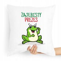 Dla Prezesa Viceprezesa Poduszka Żajebisty Prezes Z Nadrukiem Ze Zdjęciem