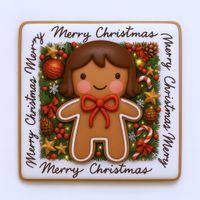 CIASTKO LUKROWANE MAMIK FAMILY RODZYNEK ROZ.M KWADR RĘCZNIE ROBIONE