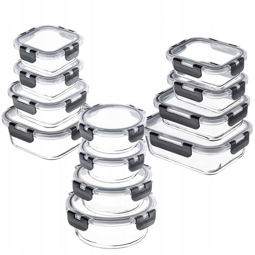 POJEMNIKI NA ŻYWNOŚĆ SZKLANY ZESTAW POJEMNIKÓW SZKLANE PUDEŁKO na Arena.pl