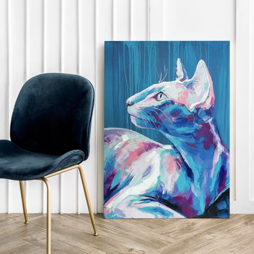 Obraz na płótnie portret kot obraz 70x100 cm na Arena.pl
